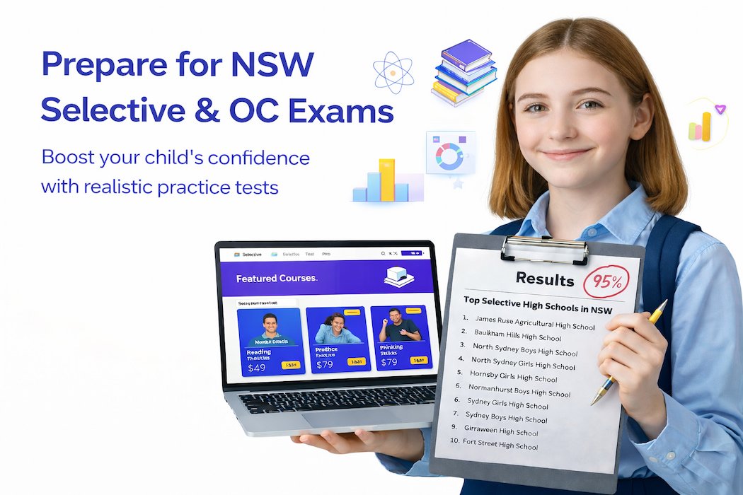 Selective, OC and HAST practice tests for NSW students